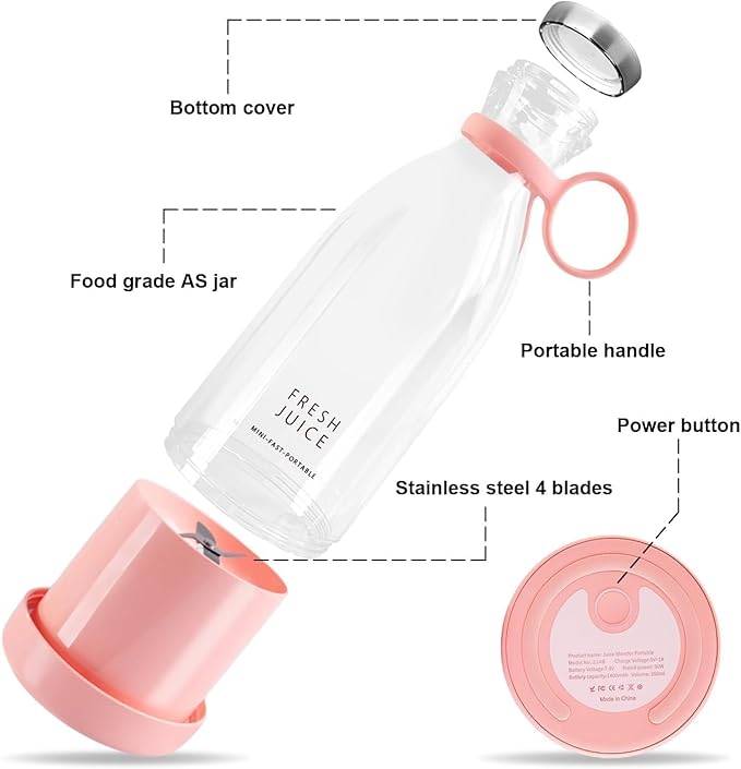 Portable Blender USB Rechargeable Mini Juice Blender